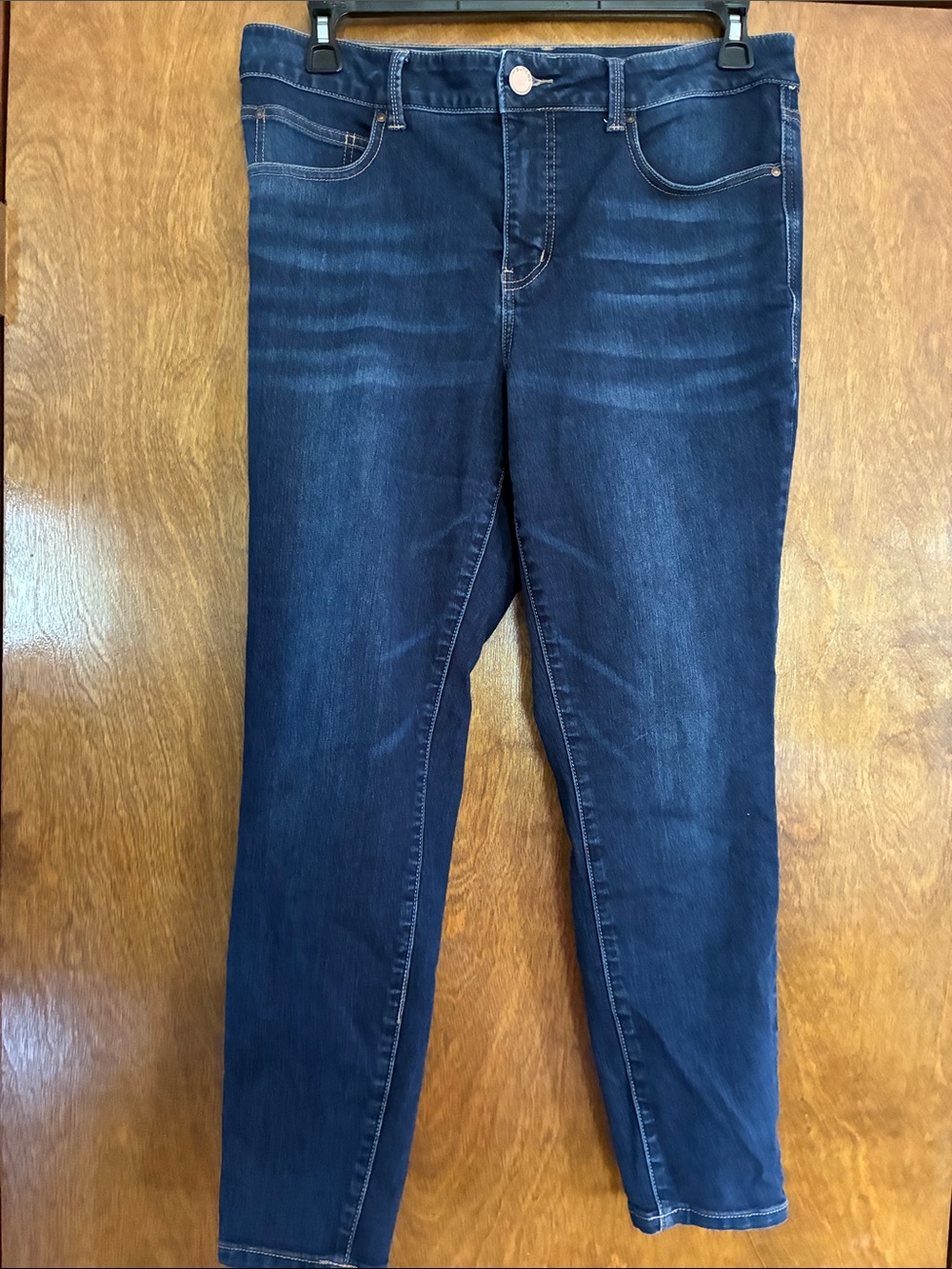 Maurices Navy Blue Skinny Jeans Size 14 Short